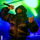 Il rapper Lord Apex durante un concerto in Italia